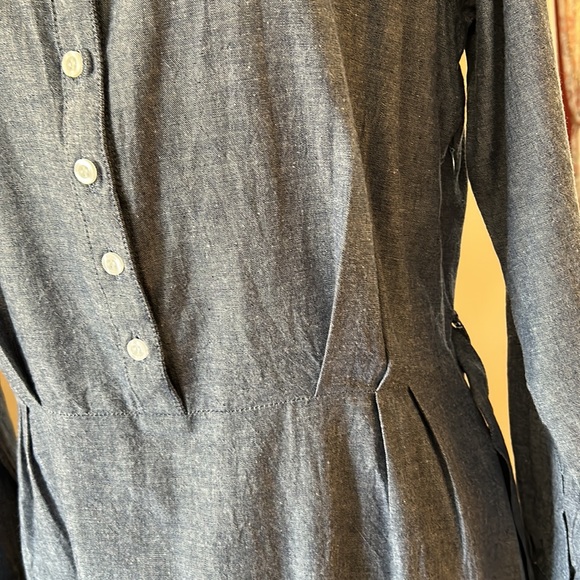 Chambray button front Dress szM - Picture 5 of 15